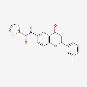 molecular formula C21H15NO3S B2607093 N-[2-(3-甲基苯基)-4-氧代-4H-色满-6-基]噻吩-2-甲酰胺 CAS No. 923131-72-0