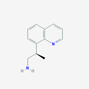 molecular formula C12H14N2 B2607096 (2R)-2-Quinolin-8-ylpropan-1-amine CAS No. 2248185-71-7