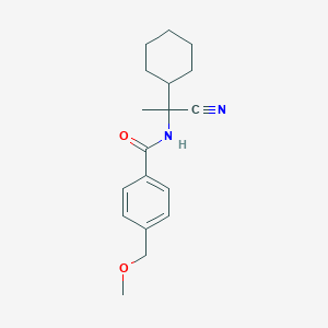 molecular formula C18H24N2O2 B2607135 N-(1-cyano-1-cyclohexylethyl)-4-(methoxymethyl)benzamide CAS No. 1355600-36-0
