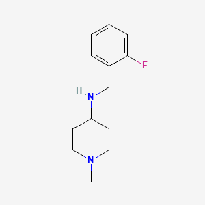 molecular formula C13H19FN2 B2607139 N-[(2-fluorophenyl)methyl]-1-methylpiperidin-4-amine CAS No. 415946-43-9