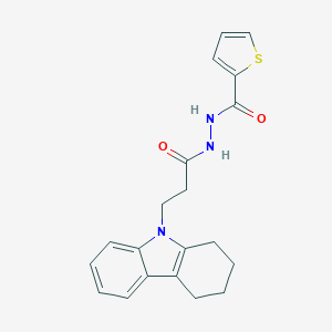 N'-[3-(1,2,3,4-tetrahydro-9H-carbazol-9-yl)propanoyl]thiophene-2-carbohydrazide