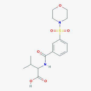 molecular formula C16H22N2O6S B2607157 3-甲基-2-{[3-(吗啉-4-磺酰基)苯基]甲酰氨基}丁酸 CAS No. 1397002-40-2