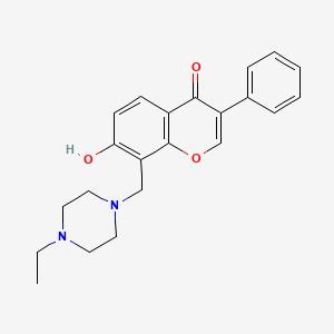 molecular formula C22H24N2O3 B2607164 8-((4-乙基哌嗪-1-基)甲基)-7-羟基-3-苯基-4H-色满-4-酮 CAS No. 847379-61-7
