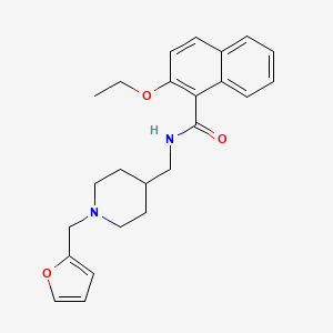 molecular formula C24H28N2O3 B2607166 2-乙氧基-N-((1-(呋喃-2-基甲基)哌啶-4-基)甲基)-1-萘酰胺 CAS No. 953996-74-2