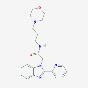 N-[3-(MORPHOLIN-4-YL)PROPYL]-2-[2-(PYRIDIN-2-YL)-1H-13-BENZODIAZOL-1-YL]ACETAMIDE