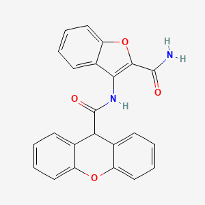 molecular formula C23H16N2O4 B2607172 N-(2-氨基羰基-1-苯并呋喃-3-基)-9H-呫吨-9-甲酰胺 CAS No. 886949-55-9