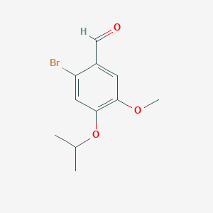 molecular formula C11H13BrO3 B2607173 2-溴-4-异丙氧基-5-甲氧基苯甲醛 CAS No. 56517-33-0