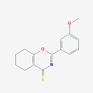 molecular formula C15H15NO2S B2607177 2-(3-甲氧基苯基)-5,6,7,8-四氢-4H-1,3-苯并恶嗪-4-硫酮 CAS No. 710985-76-5