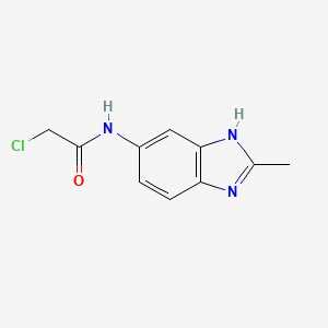 molecular formula C10H10ClN3O B2607179 2-氯-N-(2-甲基-3H-苯并咪唑-5-基)-乙酰胺 CAS No. 626207-53-2