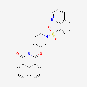 molecular formula C27H23N3O4S B2607181 2-((1-(喹啉-8-磺酰基)哌啶-4-基)甲基)-1H-苯并[de]异喹啉-1,3(2H)-二酮 CAS No. 326007-84-5