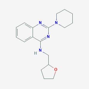 molecular formula C18H24N4O B260719 2-(piperidin-1-yl)-N-(tetrahydrofuran-2-ylmethyl)quinazolin-4-amine 