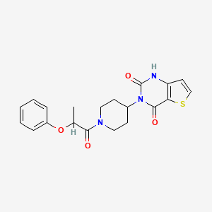 molecular formula C20H21N3O4S B2607192 3-(1-(2-苯氧基丙酰基)哌啶-4-基)噻吩并[3,2-d]嘧啶-2,4(1H,3H)-二酮 CAS No. 2034354-00-0