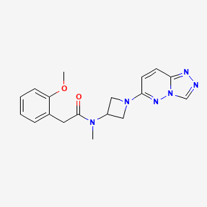 molecular formula C18H20N6O2 B2607195 N-(1-([1,2,4]三唑并[4,3-b]哒嗪-6-基)氮杂环丁烷-3-基)-2-(2-甲氧基苯基)-N-甲基乙酰胺 CAS No. 2320956-15-6