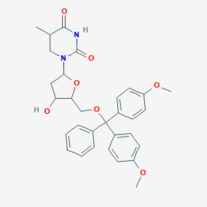 molecular formula C31H34N2O7 B026072 1-[5-[[Bis(4-methoxyphenyl)-phenylmethoxy]methyl]-4-hydroxyoxolan-2-yl]-5-methyl-1,3-diazinane-2,4-dione CAS No. 112501-53-8