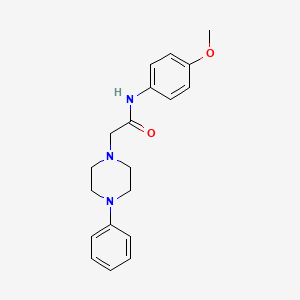 molecular formula C19H23N3O2 B2607214 N-(4-甲氧基苯基)-2-(4-苯基哌嗪-1-基)乙酰胺 CAS No. 191598-99-9