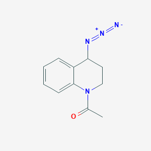 molecular formula C11H12N4O B2607217 1-(4-Azido-3,4-dihydro-2H-quinolin-1-yl)ethanone CAS No. 2137826-49-2