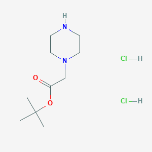 molecular formula C10H22Cl2N2O2 B2607223 tert-Butyl Piperazin-1-yl-acetate dihydrochloride CAS No. 827614-56-2