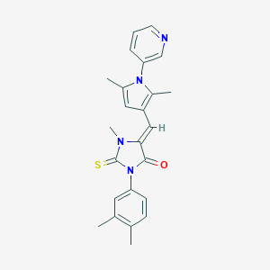 3-(3,4-dimethylphenyl)-5-[(2,5-dimethyl-1-pyridin-3-yl-1H-pyrrol-3-yl)methylene]-1-methyl-2-thioxoimidazolidin-4-one