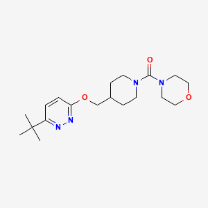 B2607243 [4-[(6-Tert-butylpyridazin-3-yl)oxymethyl]piperidin-1-yl]-morpholin-4-ylmethanone CAS No. 2309569-92-2