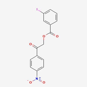 B2607253 2-(4-Nitrophenyl)-2-oxoethyl 3-iodobenzoate CAS No. 313649-04-6
