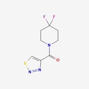 B2607257 (4,4-Difluoropiperidin-1-yl)-(thiadiazol-4-yl)methanone CAS No. 2325945-80-8