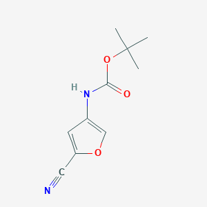 molecular formula C10H12N2O3 B2607259 叔丁基N-(5-氰基呋喃-3-基)氨基甲酸酯 CAS No. 2247103-29-1