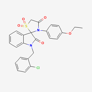 molecular formula C25H21ClN2O5S B2607262 1-(2-氯苄基)-3'-(4-乙氧基苯基)螺[吲哚啉-3,2'-噻唑烷]-2,4'-二酮 1',1'-二氧化物 CAS No. 941912-85-2