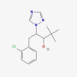 molecular formula C15H20ClN3O B2607271 1-(2-氯苯基)-4,4-二甲基-2-(1H-1,2,4-三唑-1-基)-3-戊醇 CAS No. 66345-66-2