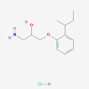 molecular formula C13H22ClNO2 B2607273 1-氨基-3-(2-叔丁基苯氧基)丙烷-2-醇盐酸盐 CAS No. 1049784-82-8