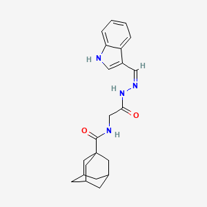 B2607277 (3r,5r,7r)-N-(2-((Z)-2-((1H-indol-3-yl)methylene)hydrazinyl)-2-oxoethyl)adamantane-1-carboxamide CAS No. 476431-10-4