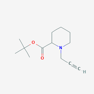 molecular formula C13H21NO2 B2607285 Tert-butyl 1-(prop-2-yn-1-yl)piperidine-2-carboxylate CAS No. 2031259-22-8