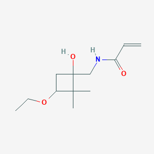 molecular formula C12H21NO3 B2607289 N-[(3-ethoxy-1-hydroxy-2,2-dimethylcyclobutyl)methyl]prop-2-enamide CAS No. 2094063-71-3