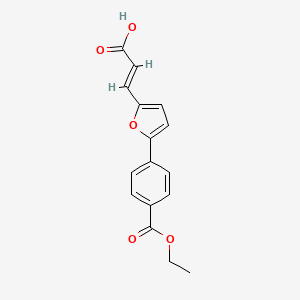 (2E)-3-{5-[4-(ethoxycarbonyl)phenyl]furan-2-yl}prop-2-enoic acid