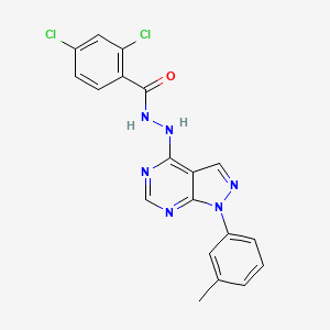 2,4-dichloro-N'-(1-(m-tolyl)-1H-pyrazolo[3,4-d]pyrimidin-4-yl)benzohydrazide
