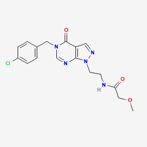 N-(2-(5-(4-chlorobenzyl)-4-oxo-4,5-dihydro-1H-pyrazolo[3,4-d]pyrimidin-1-yl)ethyl)-2-methoxyacetamide