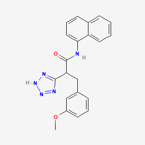 molecular formula C21H19N5O2 B2607312 3-(3-methoxyphenyl)-N-1-naphthyl-2-(2H-tetrazol-5-yl)propanamide CAS No. 483993-58-4
