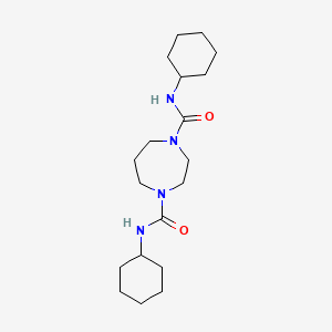 B2607331 N-cyclohexyl(4-(N-cyclohexylcarbamoyl)(1,4-diazaperhydroepinyl))formamide CAS No. 710329-22-9