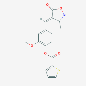 2-METHOXY-4-{[(4E)-3-METHYL-5-OXO-4,5-DIHYDRO-1,2-OXAZOL-4-YLIDENE]METHYL}PHENYL THIOPHENE-2-CARBOXYLATE