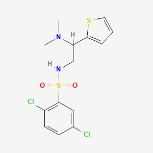 2,5-dichloro-N-(2-(dimethylamino)-2-(thiophen-2-yl)ethyl)benzenesulfonamide
