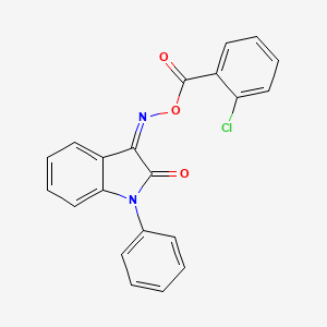 3-{[(2-chlorobenzoyl)oxy]imino}-1-phenyl-1,3-dihydro-2H-indol-2-one