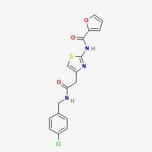 N-(4-(2-((4-chlorobenzyl)amino)-2-oxoethyl)thiazol-2-yl)furan-2-carboxamide
