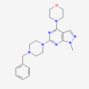 4-(6-(4-benzylpiperazin-1-yl)-1-methyl-1H-pyrazolo[3,4-d]pyrimidin-4-yl)morpholine