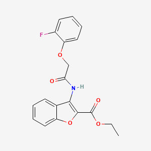 Ethyl 3-(2-(2-fluorophenoxy)acetamido)benzofuran-2-carboxylate
