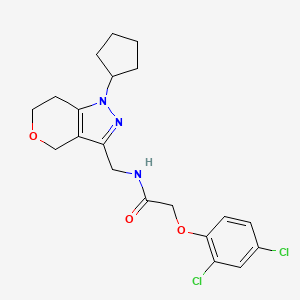 N-((1-cyclopentyl-1,4,6,7-tetrahydropyrano[4,3-c]pyrazol-3-yl)methyl)-2-(2,4-dichlorophenoxy)acetamide