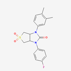 1-(3,4-dimethylphenyl)-3-(4-fluorophenyl)tetrahydro-1H-thieno[3,4-d]imidazol-2(3H)-one 5,5-dioxide