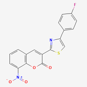 3-(4-(4-fluorophenyl)thiazol-2-yl)-8-nitro-2H-chromen-2-one