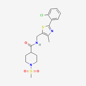 N-((2-(2-chlorophenyl)-4-methylthiazol-5-yl)methyl)-1-(methylsulfonyl)piperidine-4-carboxamide