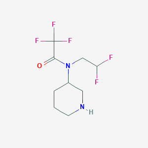 N-(2,2-Difluoroethyl)-2,2,2-trifluoro-N-(piperidin-3-yl)acetamide