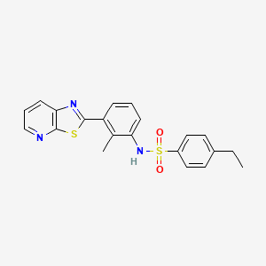 4-ethyl-N-(2-methyl-3-(thiazolo[5,4-b]pyridin-2-yl)phenyl)benzenesulfonamide
