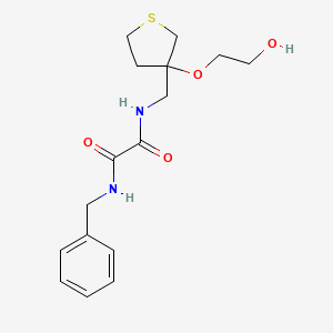molecular formula C16H22N2O4S B2607376 N1-苄基-N2-((3-(2-羟乙氧基)四氢噻吩-3-基)甲基)草酰胺 CAS No. 2309745-47-7